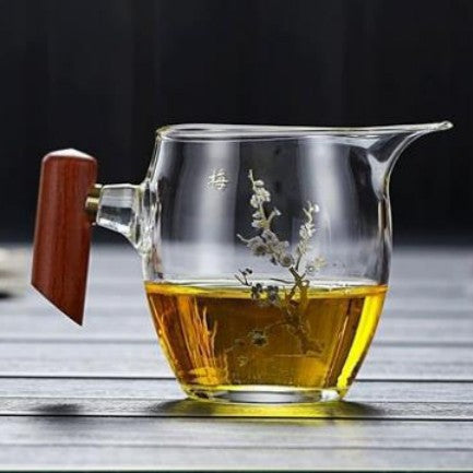 Flora Glass Fair Cup with Stainless Steel Stainer 350ml