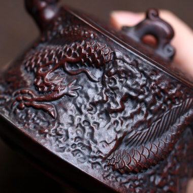 Yixing Zisha Teapot [Dragon Zhu Chu] (Tie Xie Hong Sha – 350ml)