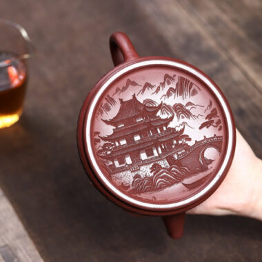 Yixing Zisha Teapot [Guan Jing Hanwa] (Hong Pi Long – 640ml)