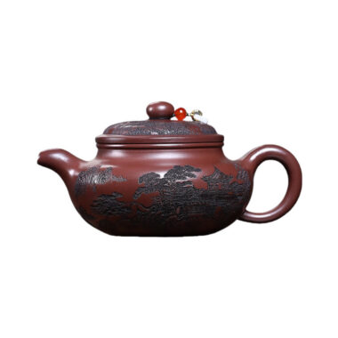 Yixing Zisha Teapot [Shanshui Fanggu] (Zi Ni – 400ml)