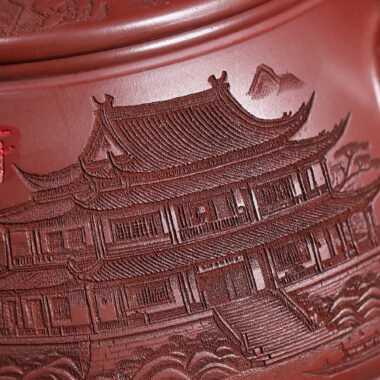 Yixing Zisha Teapot [Guan Jing Hanwa] (Hong Pi Long – 640ml)