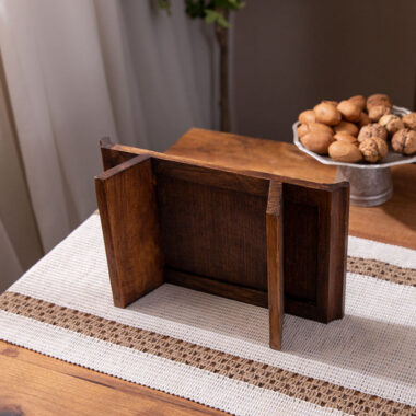 Retro Solid Wood Woven Tea Tray [Rustic]