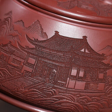 Yixing Zisha Teapot [Guan Jing Hanwa] (Hong Pi Long – 640ml)