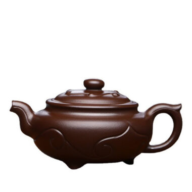 Full Handmade Yixing Zisha Teapot [3 Legs Ruyi Pot] (Shi Hong – 230ml)