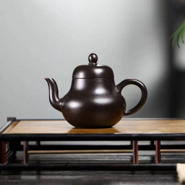 Yixing Zisha Teapot [Si Ting] (Dahongpao Ashed Black – 170ml)