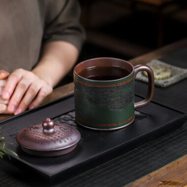 Master Handmade Yixing Zisha Tea Mug [The Great Bianjing] (Jinsha Zi Ni – 470ml)