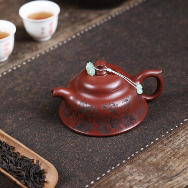 Yixing Zisha Teapot [Lotus Hat] (Long Xue Sha – 170ml)