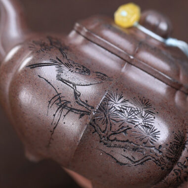 Yixing Zisha Teapot [Sifang Chuan Lu Pot] (Qinghui Duan Firewood Fired – 270ml)