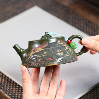 Yixing Zisha Teapot [Jiangnan Chun Yun] (Lu Ni – 170ml)