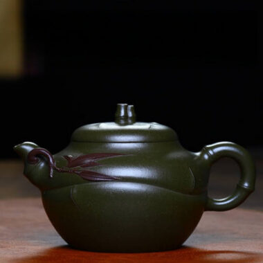 Full Handmade Yixing Zisha Teapot [Bamboo Pot] (Mo Lu Ni- 360ml)