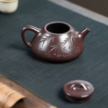 Yixing Zisha Teapot [Bamboo Ziye Shi Piao] (Zi Ni – 240ml)