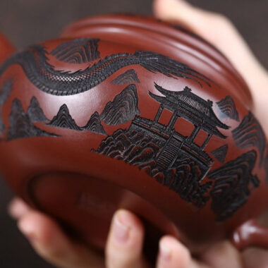 Yixing Zisha Teapot [Dragon Fanggu] (Long Xue Sha – 340ml)