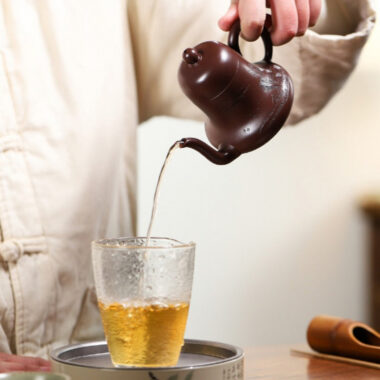 Yixing Zisha Teapot [Si Ting Pot] (Zi Zhu Ni – 170ml)