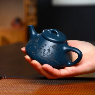 Yixing Zisha Teapot [Fengming Ziye Shi Piao] (Tian Qing Ni – 180ml)