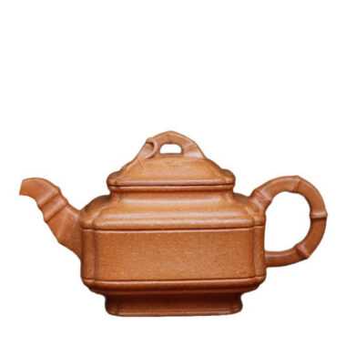 Full Handmade Yixing Zisha Teapot [Sifang Bamboo Pot] (Jiang Po Ni – 200ml)