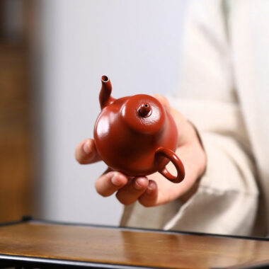 Yixing Zisha Teapot [Mini Si Ting] (Wrinkled Skin Zhu Ni – 120ml)