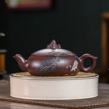 Full Handmade Yixing Zisha Teapot [Guan Shan] (30 Mu Zi Ni – 280ml)