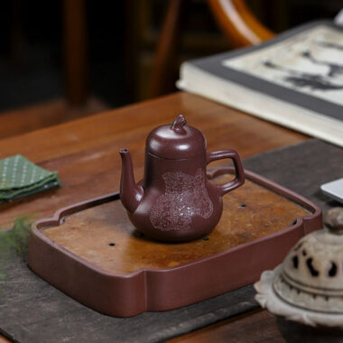 Full Handmade Yixing Zisha Teapot [Qing Feng Ming Yue] (Zi Ni – 170ml)