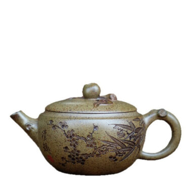 Full Handmade Yixing Zisha Teapot [Shoutau Pot] (Qing Duan Ni Firewood Fired – 150ml)