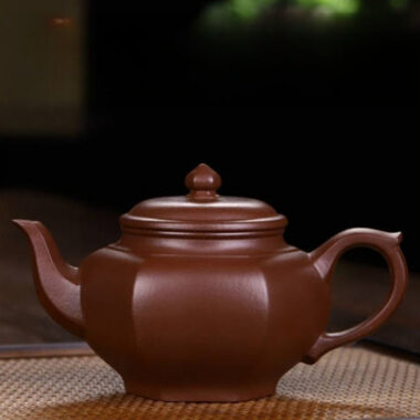 Full Handmade Yixing Zisha Teapot [Liufang Xiao Ying Pot] (Di Cao Qing – 280ml)