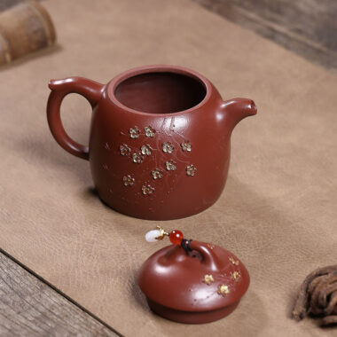 Yixing Zisha Teapot [Plum Blossom Qin Quan] (Dahongpao – 280ml)