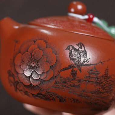 Yixing Zisha Teapot [Bird Xishi] (Dahongpao – 340ml)