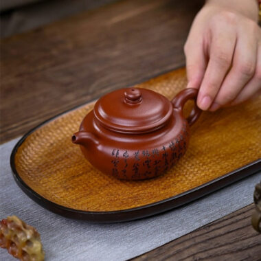 Full Handmade Yixing Zisha Teapot [Man Jiang Hong] (Long Xue Sha – 200ml)