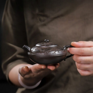 Full Handmade Yixing Zisha Teapot [Yu Yuan] (Tian Qing Ni – 180ml)