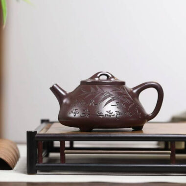 Yixing Zisha Teapot [Bamboo Ziye Shi Piao] (Zi Ni – 240ml)