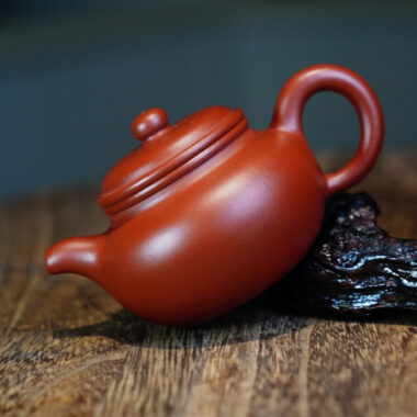 Full Handmade Yixing Zisha Teapot [Fanggu Pot] (Dahongpao – 100ml)