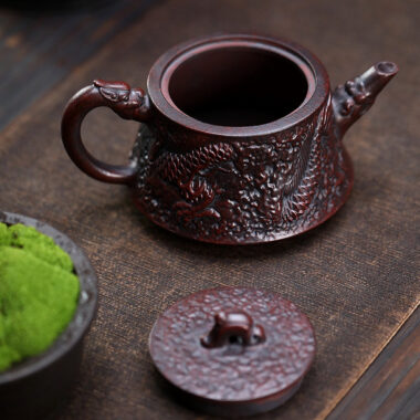 Yixing Zisha Teapot [Dragon Zhu Chu] (Tie Xie Hong Sha – 350ml)
