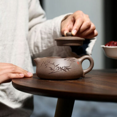 Yixing Zisha Teapot [Bamboo Shi Piao] (Qinghui Duan Ni – 200ml)