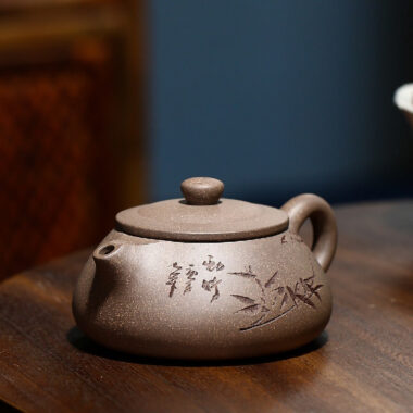 Yixing Zisha Teapot [Bamboo Shi Piao] (Qinghui Duan Ni – 200ml)