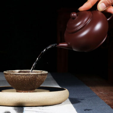 Yixing Zisha Teapot [Shui Ping Pot] (Zi Zhu Ni – 210ml)