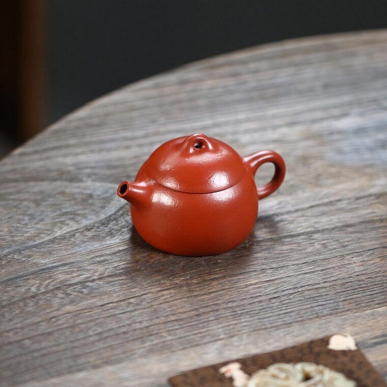 Yixing Zisha Teapot [Mini Qin Quan] (Wrinkled Skin Zhu Ni – 50ml)