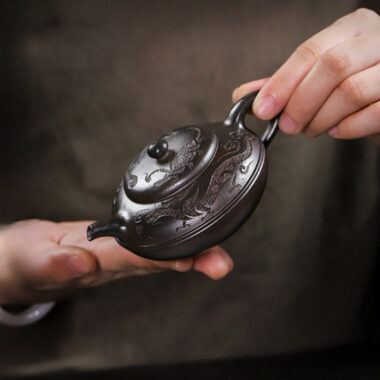 Full Handmade Yixing Zisha Teapot [Yu Yuan] (Tian Qing Ni – 180ml)