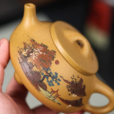 Full Handmade Yixing Zisha Teapot [Jingzhou Shi Piao Pot] (Duan Ni – 240ml)