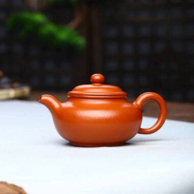 Full Handmade Yixing Zisha Teapot [Fanggu Pot] (Zhao Zhuang Zhu Ni – 160ml)
