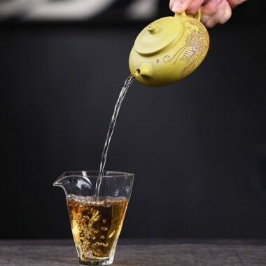 Yixing Zisha Teapot [Han Jiang] (Huangjin Duan Ni – 190ml)