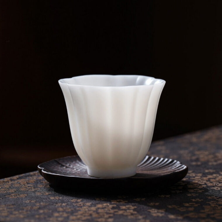 Ice Jade White Porcelain [Linghua] Tea Cup 70ml