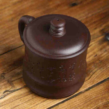 Full Handmade Yixing Zisha Tea Mug [Bamboo] (Lao Zi Ni – 430ml)
