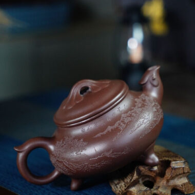 Full Handmade Yixing Zisha Teapot [Feng Wu Jiu Tian Pot] (Zi Ni – 300ml)