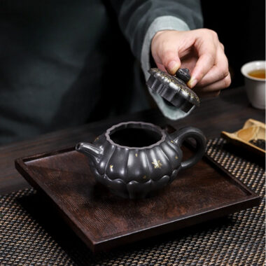 Full Handmade Yixing Zisha Teapot [Piao Hua Jin Ling] (Tian Qing Ni – 270ml)