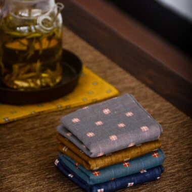 Linen Cotton Zen Tea Tower [Checkered]