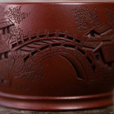 Handmade Yixing Zisha Master Tea Cup [Jiangnan River Town]  (Zi Ni – 170ml)