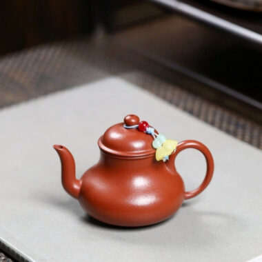 Yixing Zisha Teapot [Mini Si Ting] (Wrinkled Skin Zhu Ni – 100ml)