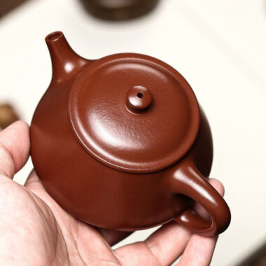 Full Handmade Yixing Zisha Teapot [Gao Piao Pot] (Zi Zhu Ni – 160ml)