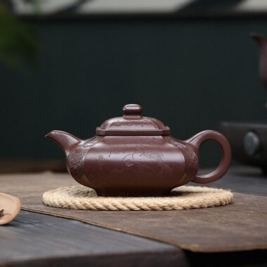 Full Handmade Yixing Zisha Teapot [Ju Fu] (Zi Ni – 450ml)