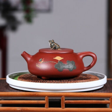 Yixing Zisha Teapot Set [Lotus Pond Moonlight] (Dahongpao – 260ml)