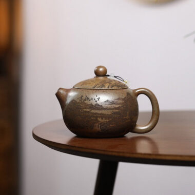 Yixing Zisha Teapot [Jiangshan Ru Hua Xishi] (Chenxiang Ni Firewood Firing – 550ml)